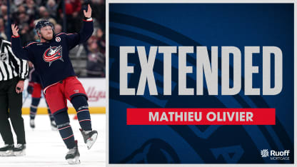 blue jackets sign mathieu olivier to six year contract extension