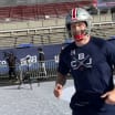 Ohio State Football helmet Stadium Series Blue Jackets