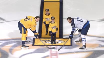 Arlo and Lucca drop the puck for HFC