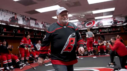 Tyson Jost grandpa Jim reads Hurricanes lineup