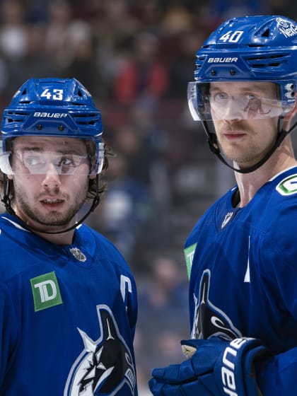 Quinn Hughes Elias Pettersson åter i träning för Vancouver Canucks