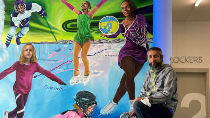 Mural at Tucker Road Ice Rink in Fort Washington highlights diversity