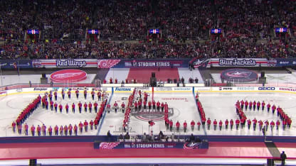 Ohio State Band script NHL Stadium Series